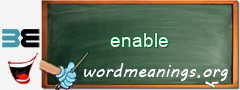WordMeaning blackboard for enable
